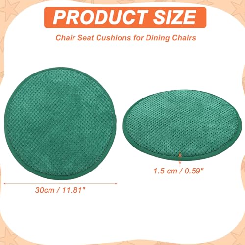 uxcell Round Stool Cushion, 12 x 12 Inch Round Seat Pads with Elastic Straps, Anti-Slip Soft Round Pad Chair Seat Cushions for Dining Chairs Kitchen Bar High Stool, Dark Green - color: Dark Green, size: 12 x 12 Inch
