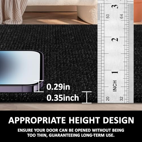 Boho Woven Runner Rug 2x6 Ft Washable Runners for Hallways Cotton Non Slip Rubber Backed Kitchen Runner Braided Indoor Floor Carpet Area Rug for Entryway Hallway Kitchen Bedroom(Black) - color: Black/Dark Grey, size: 2x6