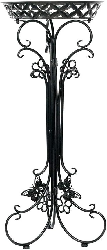 2 Pack Metal Potted Plant Stand Tall Flower Pot Stands Potted Holder Indoor Outdoor Decorative Plant Display Rack for Garden