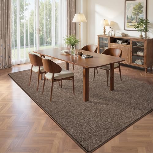 Pettop 4x6 Brown Area Rugs for Living Room Bedroom, Thickened Memory-Foam Throw Carpet, Modern Minimalist Super Soft Kids Boys Girls Rug, Non-Slip and Washable Carpets for Dorm Home Decor - color: Brown-white, size: 4' X 6' (Rectangular)