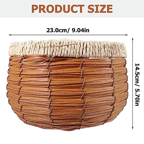 GANAZONO Woven Plant Pot Basket 9.05X9.05X5.70In Natural Rattan Handwoven Indoor Outdoor Decorative Flower Planter Storage Organizer - size: 23X14.5CM