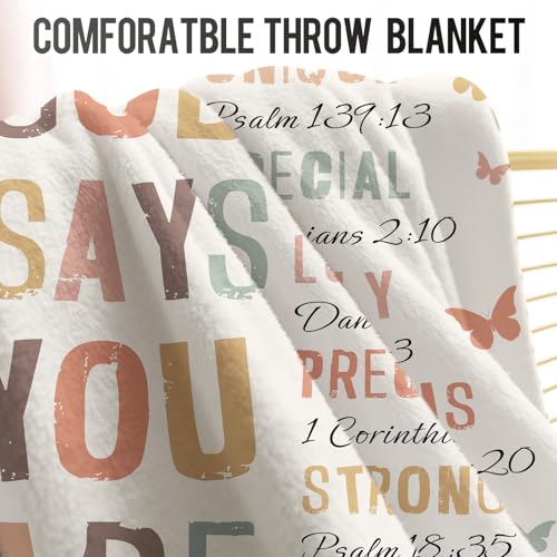 Levens Christian Blanket Gifts for Women 50"x60" Inspirational Spiritual Scriptures Religious Gifts for Men Women Catholic Bible Verse Prayer Blessed Throw Blankets, Christian Christmas Birthday Gifts - color: Christian Blanket Gifts Tawny9, size: 50"x60"