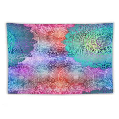 HZOHNAGO Mandala Tapestry Abstract Colored Geometry Pattern Printed Wall Tapestry Watercolor Abstract Wall Hanging for Bedroom Living Room Dorm 60" W x 40" H - color: Style-6, size: 60"L x 40"W