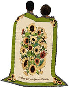 Pure Country Weavers Memorial Sunflowers Blanket - Gift Tapestry Throw Woven from Cotton - Made in the USA (72x54) - color: Sunflowers, size: 72" x 54"