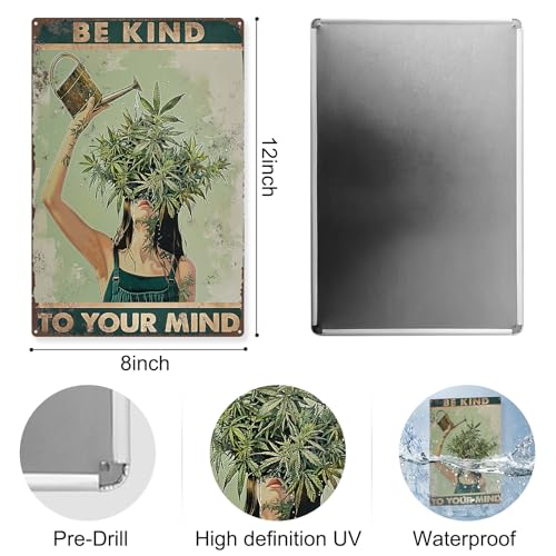 Bohemian Home Decor Boho Gifts For Women Cozy Bedroom Decor Room Aesthetic Vintage Metal Sign 8×12 Inches - color: Plants, size: 8×12Inches