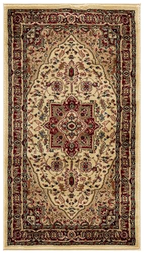 SAFAVIEH Lyndhurst Collection Accent Rug - 2'3" x 4', Ivory & Red, Traditional Oriental Design, Non-Shedding & Easy Care, Ideal for High Traffic Areas in Entryway, Living Room, Bedroom (LNH330A) - color: Ivory/Red, size: 2'3" x 4' (Rectangular)