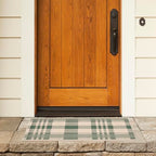 SAFAVIEH Courtyard Collection 2' x 3'7" Green/Beige CY6201 Modern Farmhouse Plaid Indoor/ Outside Waterproof Easy cleansingPatio Backyard Mudroom Accent Mat - color: Green/Beige, size: 2' x 3'7" (Rectangular)