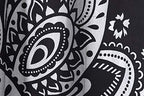 Popular Handicrafts Indian Hippie Bohemian Beautiful Ombre Color Mandala Curtain Panels Black Silver - color: Black Silver, size: 38"W x 83"L (Pack of 2)