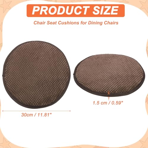 uxcell Round Stool Cushion, 12 x 12 Inch Round Seat Pads with Elastic Straps, Anti-Slip Soft Round Pad Chair Seat Cushions for Dining Chairs Kitchen Bar High Stool, Coffee - color: Coffee, size: 12 x 12 Inch