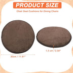 uxcell Round Stool Cushion, 12 x 12 Inch Round Seat Pads with Elastic Straps, Anti-Slip Soft Round Pad Chair Seat Cushions for Dining Chairs Kitchen Bar High Stool, Coffee - color: Coffee, size: 12 x 12 Inch