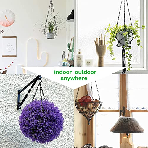 4pcs 20 inch Black Hanging Basket Chain with Hooks Flower Plant Pot Replacement Chain Hanger for Bird Feeders,Planters,Lanterns and Ornaments - size: 20 inch (4pcs)