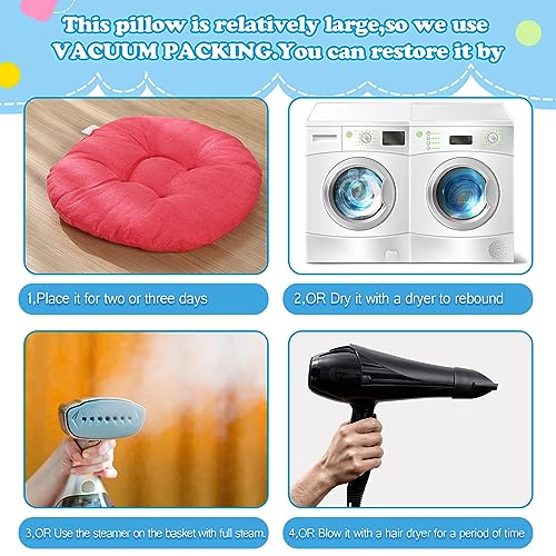Fumete 8 Pcs 16 Inch Floor Cushions Pillow for Kids Bulk Classroom Round Flexible Seating Floor Cushions for Students Home Daycare School Reading Corner Yoga Meditation Picnic (Fresh Candy) - color: Fresh Candy