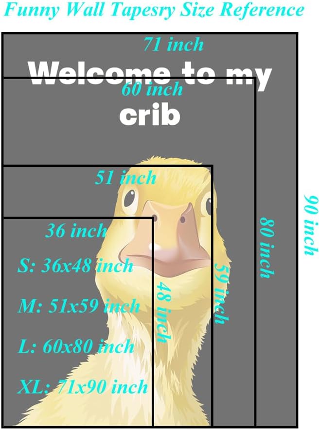 Funny Tapestries Welcome To My Crib Flag Funny Tapestry 3x4Ft Indoor Outdoor Wall Art Tapestry for Bedroom Teens Room Decoration Living Room Bedroom Decorations Cool Stuff for Your Room Decor