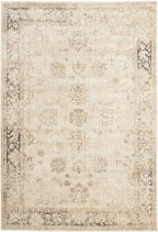 SAFAVIEH Vintage Collection Accent Rug - 4' x 5'7", Stone, Oriental Distressed Viscose Design, Ideal for High Traffic Areas in Entryway, Living Room, Bedroom (VTG117-440)