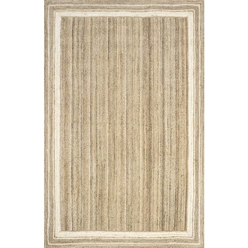 nuLOOM Rikki Coastal Braided Jute Area Rug, 8' Square, Off-white - color: Off White, size: 8' x 8' (Square)