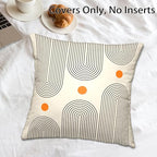 Boho Mid Century Throw Pillow Covers 18x18 Inches Modern Geometric Abstract Art Pillow Case Set of 2 Soft Velvet Couch Pillows Cushion Cover for Bed Sofa Living Room (Black, 18" x 18") - color: Black