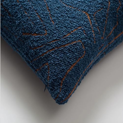 Throw Pillow Covers, Pack of 1 Woven Jacquard Cushion Covers for Sofas, Couches, Bed, Boho Home Decor, Cozy Soft and Comfortable Pillow Cases, Amorf, Blue 20x20 Inch - color: Blue, size: 20" x 20" (Pack of 1)