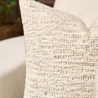 Yangest Chenille Pillow Cover 18 x18 Inches, Thick Textured Square Throw Pillow Cover Farmhouse Modern Soft Accent Couch Neutral Pillow Cover for Living Room Bedroom, Beige - color: Beige, size: 18" x 18" (Pack of 1)