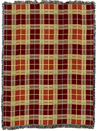 Pure Country Weavers Plaid Blanket Woods - Patterns Gift Tapestry Throw Woven from Cotton - Made in the USA (72x54) - color: Woods