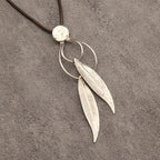 Leather Necklace for Women Long Boho Pendant Hippie Choker Necklace Bohemian Layered Leather Rope Wooden Jewelry Gifts - style: Chunky Circle Necklace