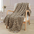 Fleece Throw Blanket 50" x 70" - Soft Cozy Microfiber Plush Blanket, Lightweight Warm Throw for Couch Bed Sofa Chair, All Season Use, Sand Leopard - color: Sand Leopard