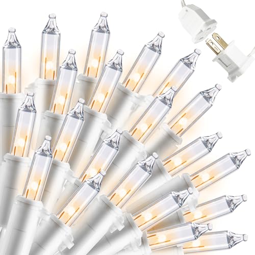 Joiedomi Christmas String Lights Indoor,200(2x100) Mini Warm Fairy Light,43FT Lighting Decor for Patio Dorm Classroom Bedroom Holiday Wedding Party Garland Birthday Festival,White Wire - color: White, size: 2×100ct