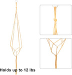 2 Pack Plant Hanger 48 Inches Indoor acrame Hanging Planters Flower Pot Plant Holder for Outdoor Decorations(Brown)