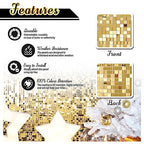 Kate Square Light Gold Sequin Wall Panels Shimmer Wall Birthday Party Backdrop Decorations (Pack of 12) - color: Light Gold