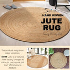 Savi Home Hand Woven Jute Braided Rug, 6' Round - Natural, Reversible Area Rugs for Living Room, Farmhouse, Kitchen, Handcrafted 6 Feet Round Area Rugs - Natural - color: Natural, size: 6' (Round)