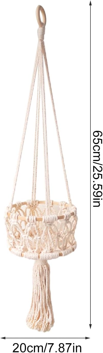 Boho Plant Holder - 3 Tier Indoor Planting Basket | Handwoven Home Garden Ornaments Flower Decorative Storage, Wall Hanging Planter Pot for Housewarmings Birthdays Weddings Offices