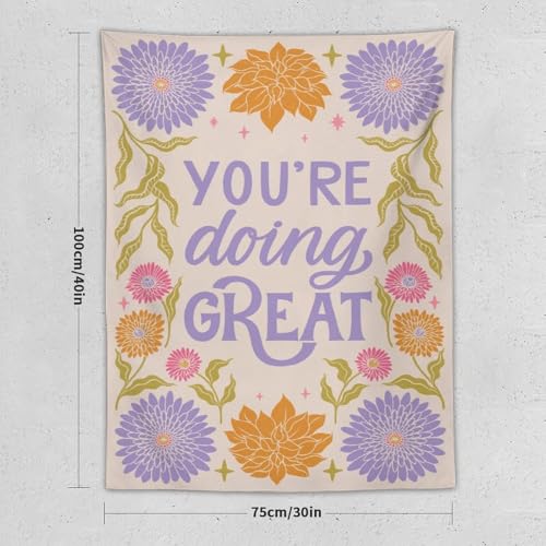 DDCBNS Vintage Flower Tapestry,Retro 50s 60s Floral Tapestry Wall Hanging Home Décor for Girls Bedroom Living Room Dorm Wall Décor W30 x 40" H - color: Bohemian Style_04, size: 40"L x 30"W