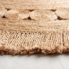 SAFAVIEH Natural Fiber Collection Area Rug - 4' Round, Natural, Farmhouse Jute Design, Ideal for High Traffic Areas in Living Room, Bedroom (NF175A) - color: Natural, size: 4' (Round)