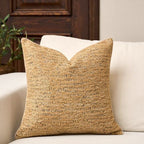 Yangest Chenille Pillow Cover 18 x18 Inches, Thick Textured Square Throw Pillow Cover Farmhouse Modern Soft Accent Couch Neutral Pillow Cover for Living Room Bedroom, Yellow - color: Yellow, size: 18" x 18" (Pack of 1)