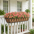 Y&M 48Inch Coco Liners for Window Box & Deck Basket – 2PCS Natural Coconut Fiber Planter Liners, Perfect for Hanging Baskets, Flower Basket, Planter Box, Balcony, Patio, Garden - color: 2pcs 48in Rectangular