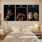 RKYKISS Set of 3 Black Christian Girl Canvas Wall Art, Bible Verse Scripture Picture Prints, Faith Inspirational Painting Poster, Frameless 12x16 Inches - color: Bible Frameless, size: 12"L x 16"W