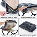 15" Foldable Foot Stool Ottoman with Metal Frame - Washable Faux Fur Navy Upholstered Indoor/Outdoor Footrest for Living Room, Bedroom, Patio - Space-Saving Compact Design - color: Fleece-navy
