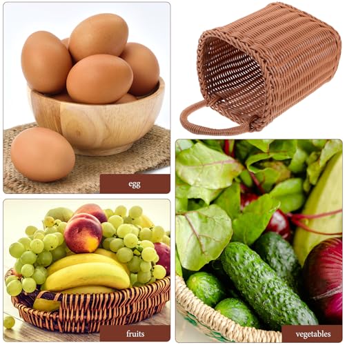 OSALADI Hanging Fruit Basket for Kitchen Wall Woven Storage Basket 11.02X7.08X11.41 Inch Vegetable Organizer with 2 Pack for Home and Outdoor Use