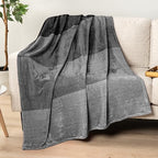PAVILIA Black Ombre Fleece Throw Blanket for Couch Sofa Bed, 50x60 - color: Gradient - Black, size: 50 x 60 Inches - Throw