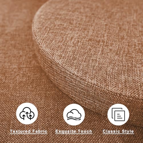 4PCS Floor Cushion | Floor Round Seat Cushions | 16''x2'' Chair Cushion with Removable Cover and Handle for Indoor Furniture, Garden (Dark Brown) - color: Dark Brown