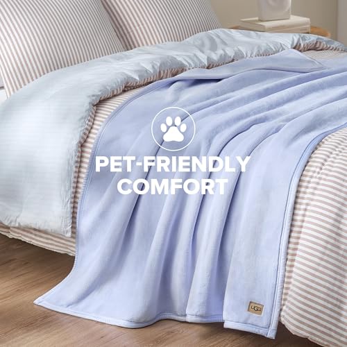 UGG Coco Throw Blanket – Soft & Cozy Bedding for Couch, Perfect Warmth Throw for Living Room, House Warming Gifts or Luxurious Gifts for Men, 50" x 70", Lavender Misty Wisteria - color: Lavender