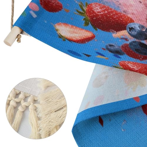FekiLoot BerryMulti Confetti Wall Painting Fashion Wall Art Popular Wall Hanging Exquisite Wall Decor Natural Tapestry Home Decoration Fringe Wall Decor For Living Room Bedroom Macrame Wall Art