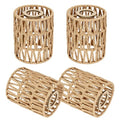4 Pack Boho Lamp Shade for E26 Base, Handwoven Natural Rattan lamp shade, Boho Pendant Light Shades for Living Room, Bedroom, Kitchen Eco-friendly & Stylish Home Decor - size: 4PC