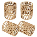 4 Pack Boho Lamp Shade for E26 Base, Handwoven Natural Rattan lamp shade, Boho Pendant Light Shades for Living Room, Bedroom, Kitchen Eco-friendly & Stylish Home Decor - size: 4PC