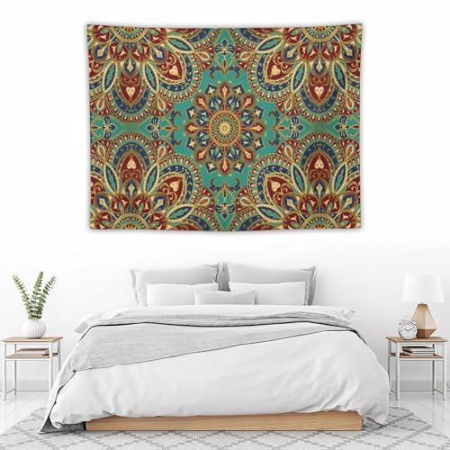 KANEPE Colorful Mandala Tapestry Retro Mandalas Flower Pattern Wall Hanging Tapestries Home Decor for Living Room Bedroom Apartments Farmhouse Dorm,40inx30in (102×76cm)【Small】 - color: Boho-9, size: 40Wx30L