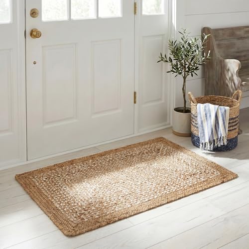 SAFAVIEH Natural Fiber Collection Accent Rug - 2' x 3', Natural & Ivory, Handmade Farmhouse Boho Coastal Rustic Jute, Ideal for High Traffic Areas in Entryway, Living Room, Bedroom (NF885B) - size: 2' x 3' (Rectangular)
