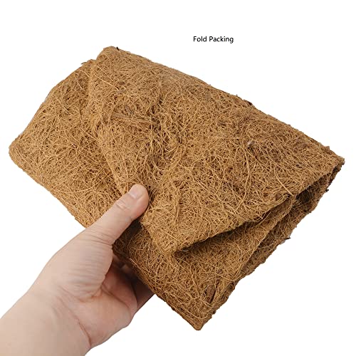 Pack of 2 pcs 16 Inch Half Round Coco Liners Hanging Basket 100% Natural Replacement Coconut Fiber Liner for Garden Flower Pot Vegetables Herbs - size: 16 Inch Half Round