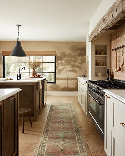 Loloi Magnolia Home by Joanna Gaines Sinclair Collection SIN-06 Clay/Tobacco 8'-6" x 11'-6", .25" Pile Height, Machine Washable, Area Rug - color: Clay / Tobacco, size: 8'6" x 11'6" (Rectangular)