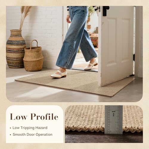 Jute 3x5 ft Rugs for Entryway Front Door Mat Indoor Entrance Indoor Door Mats Entryway Rugs Foyer Entry Entrance Mat Inside Doormat Welcome Mats Boho Farmhouse - size: 3 x 5 ft