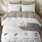 Duvet Cover King Size, 3PCS White Boho Duvet Cover Set, Geometric Pattern Tufted Bohemian Comforter Cover Jacquard Knit Textured Bedding Set with Zipper Closure - color: White, size: King
