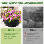 4 Pack 16 Inch Fabric Planter Basket Liner- Felt Flower Pot Liners Replacement Coco Fiber Liner for Hanging Basket Flowers Round Hanging Basket Liners Prevent Birds from Nesting - size: 4pack-16inch